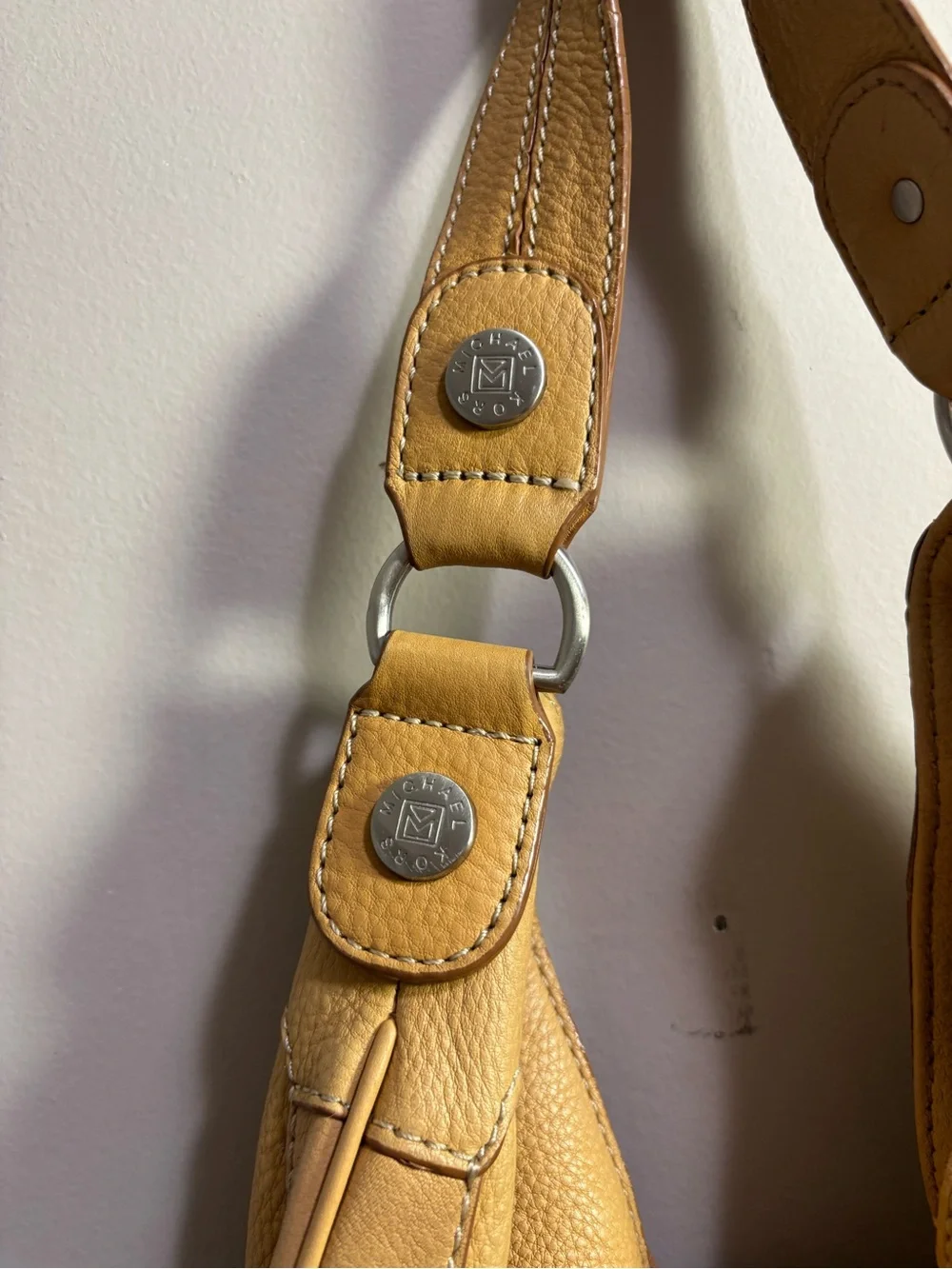 MICHAEL Michael Kors Pebbled Hobo Bag in Mustard Yellow